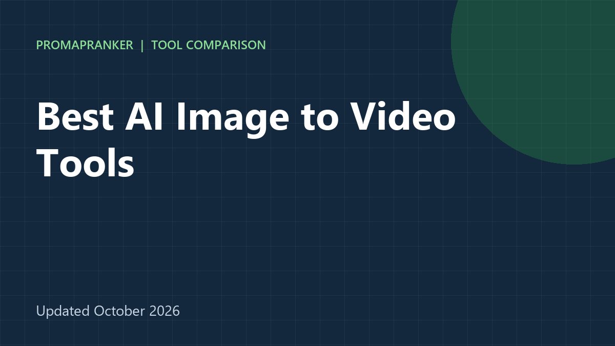 Best AI Image to Video Tools in 2026: 7 Tools Compared