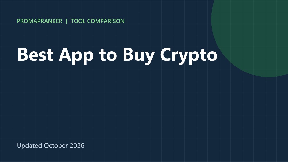 Best App to Buy Crypto in 2026: 7 Crypto Apps Compared