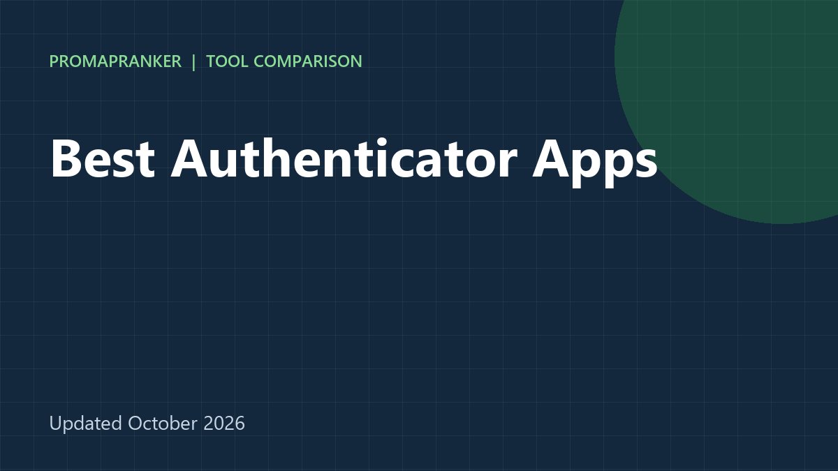 Best Authenticator Apps in 2026: 8 Apps Compared