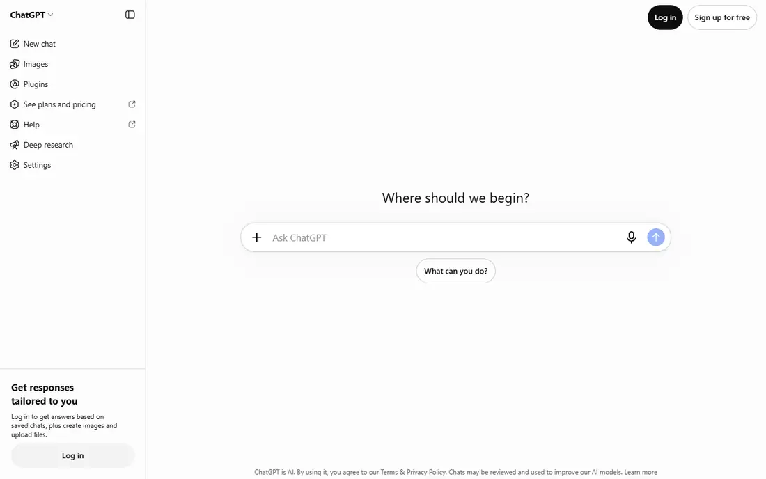 ChatGPT website