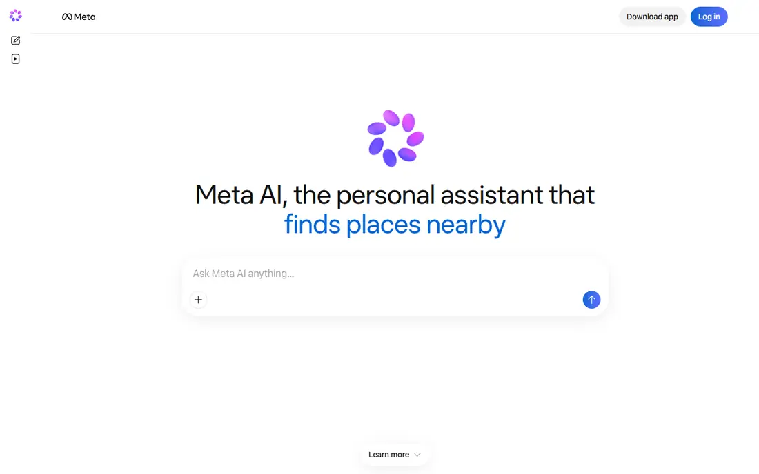 Meta AI website