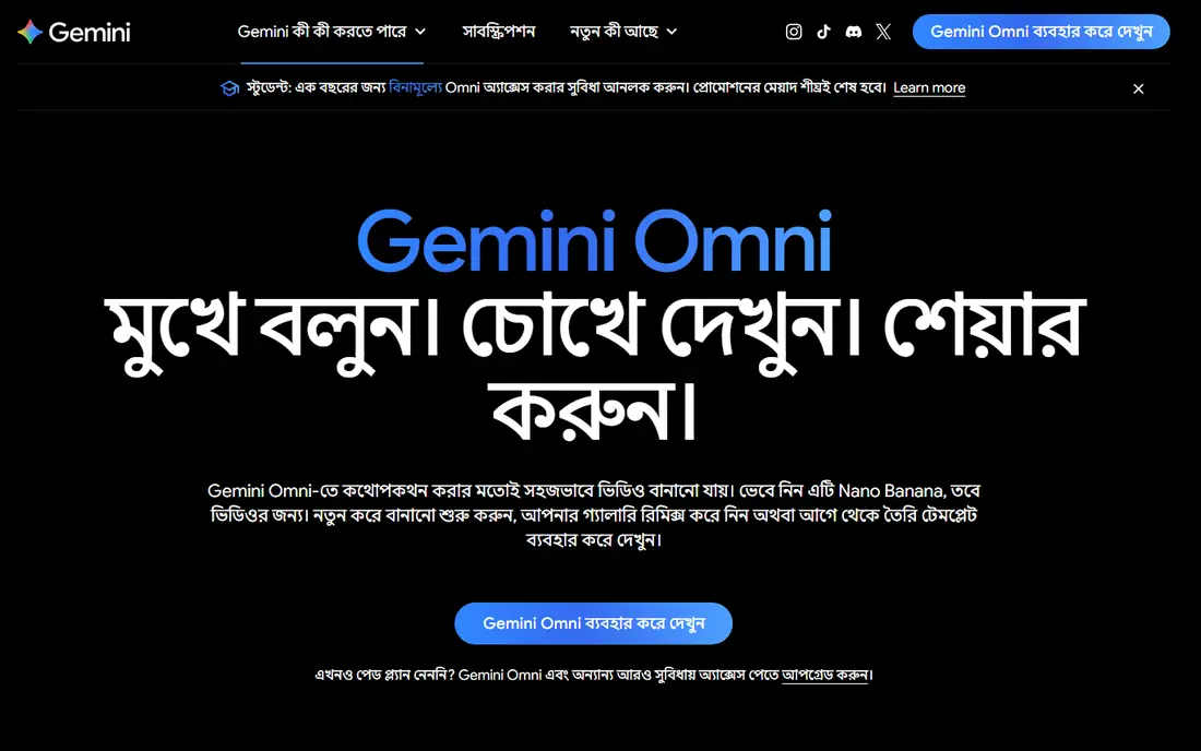 Google Gemini and Flow website