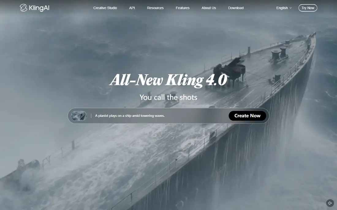 Kling AI website