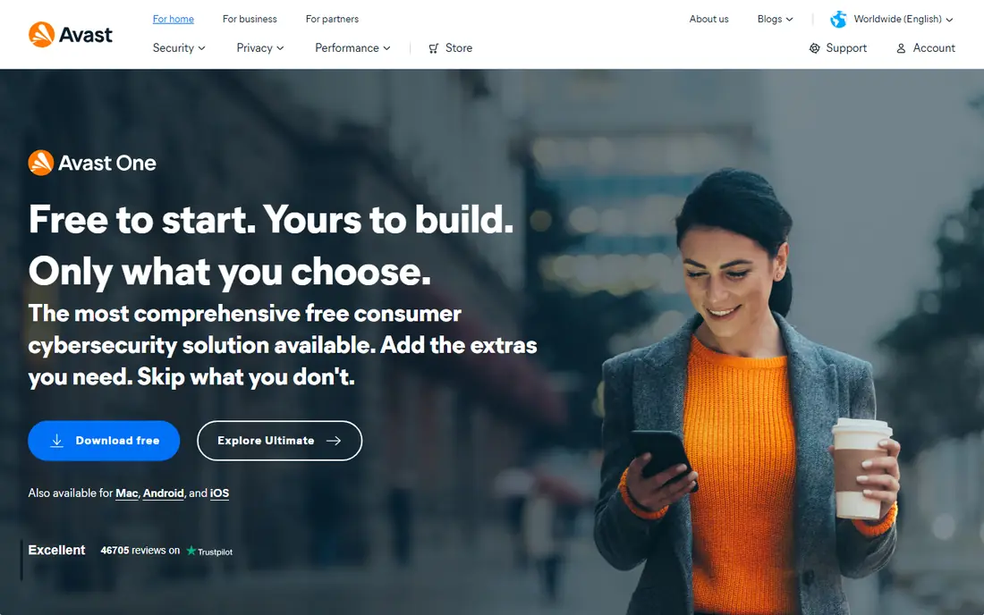 Avast website