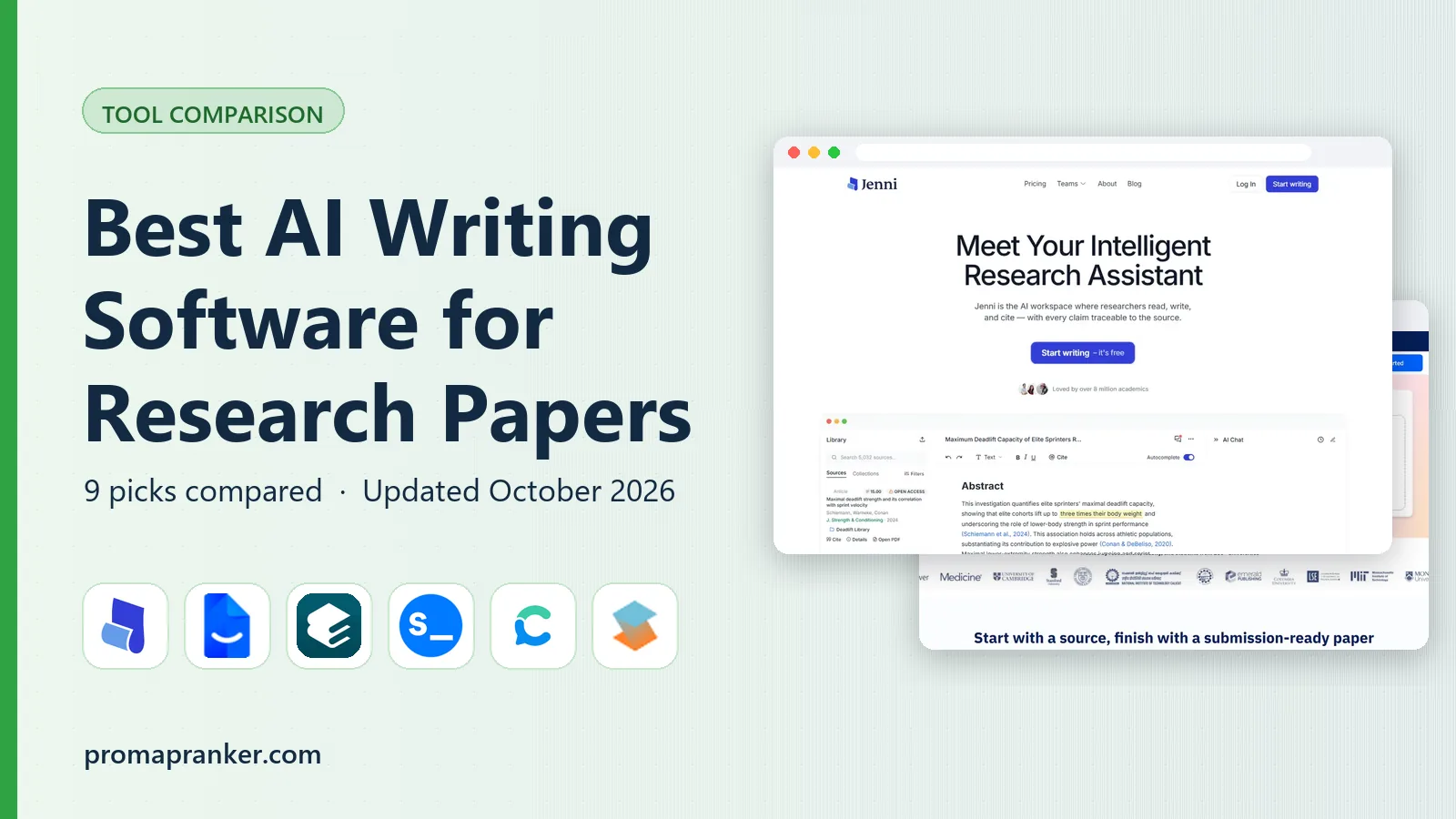 Best AI Writing Software for Research Papers in 2026