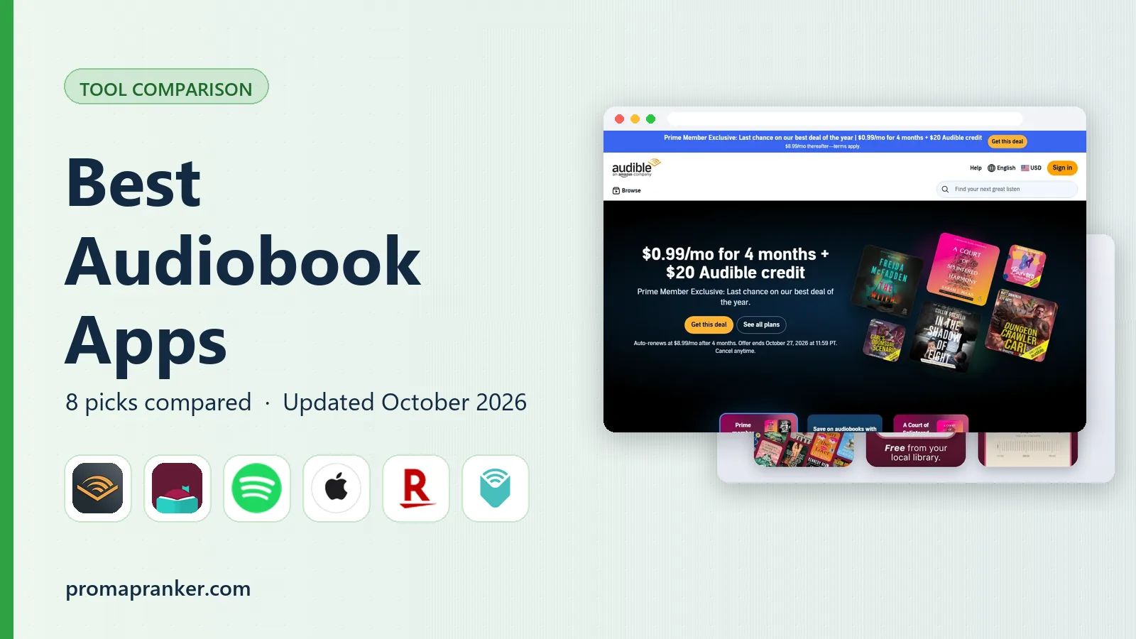 Best Audiobook Apps in 2026: 8 Apps Compared