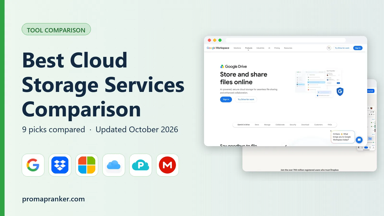 Best Cloud Storage Services Comparison in 2026