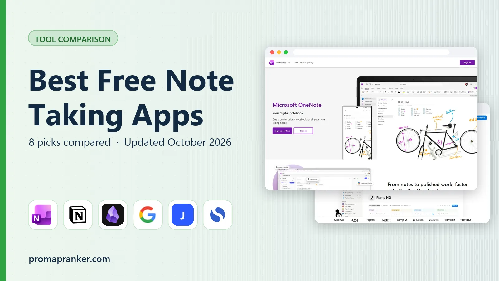Best Free Note Taking Apps in 2026