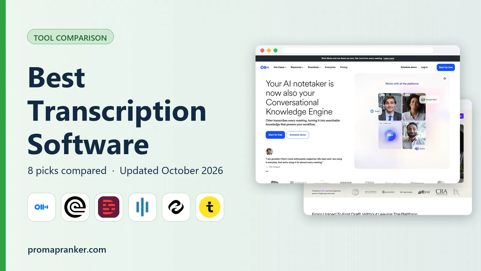 Best Transcription Software in 2026