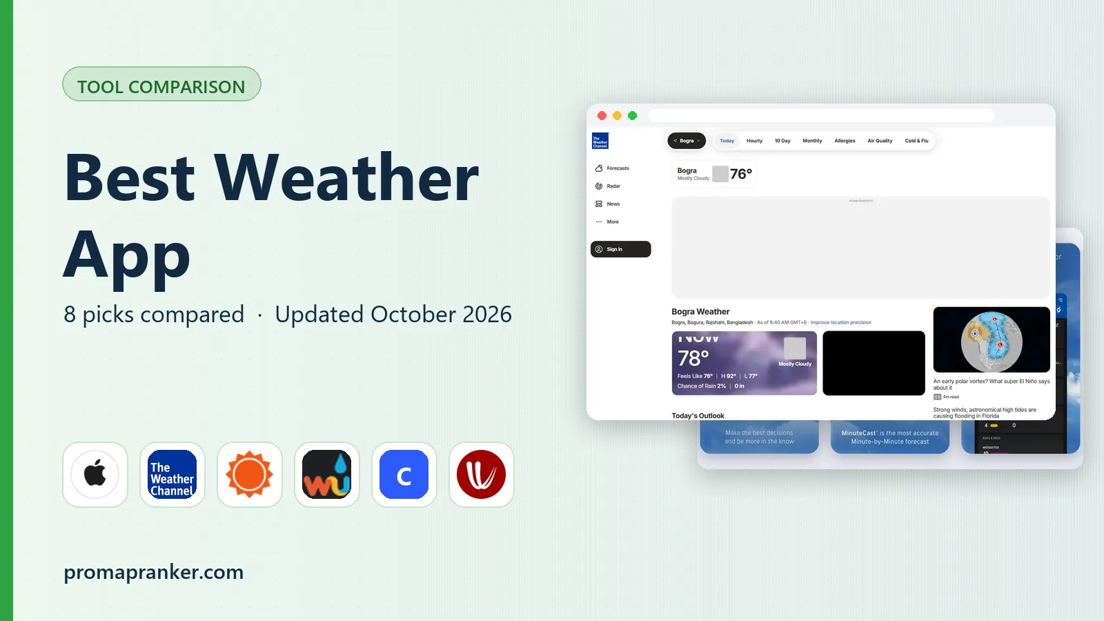 Best Weather App in 2026: 8 Apps Compared