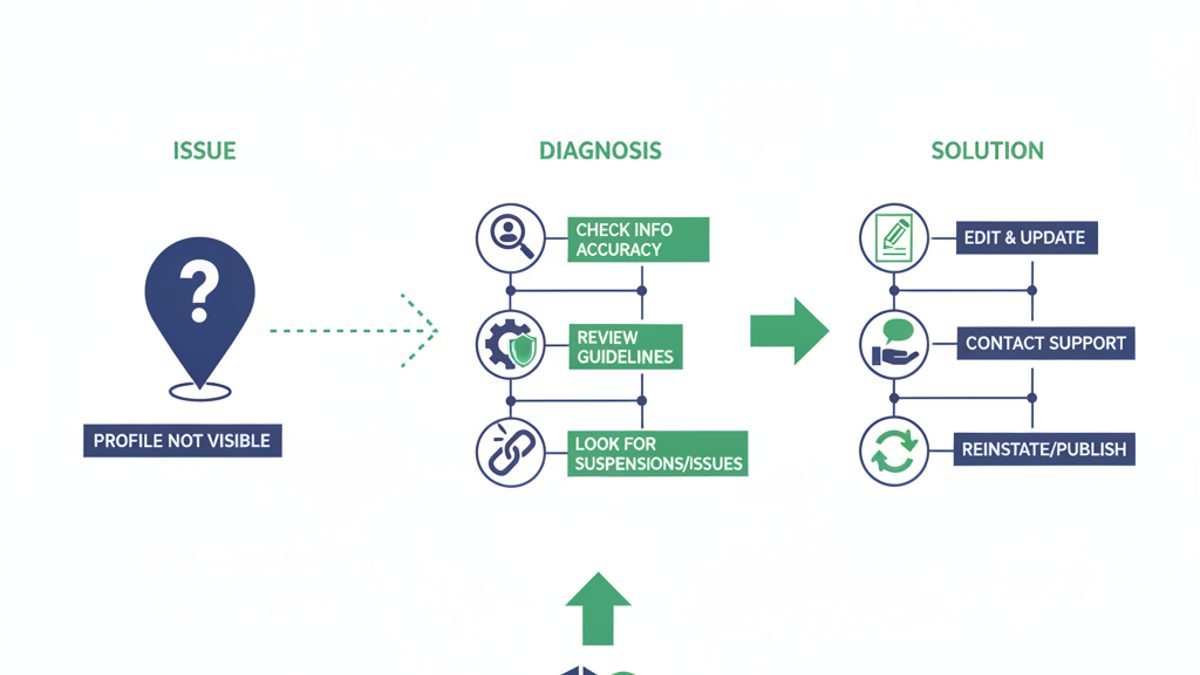 Google Business Profile Not Showing? How to Get It Back on Maps infographic