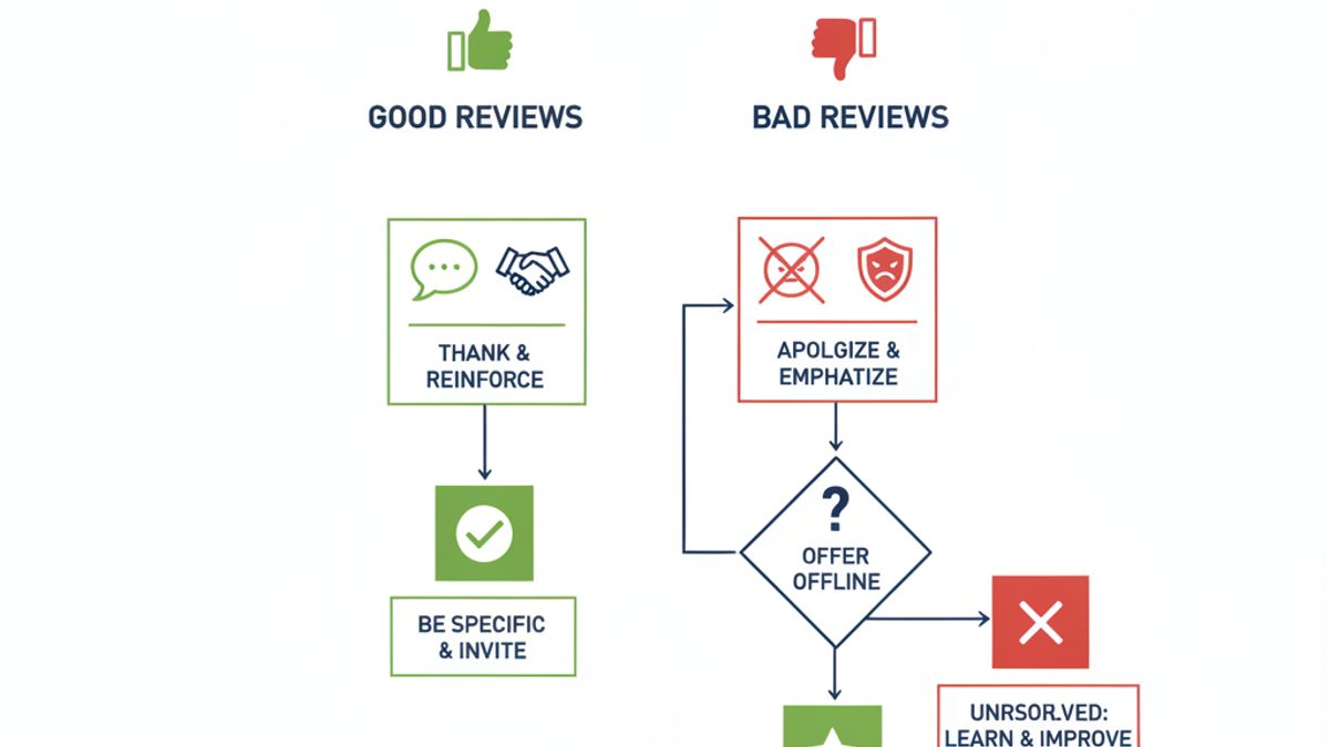 How to Respond to Google Reviews (Good and Bad) Like a Pro infographic
