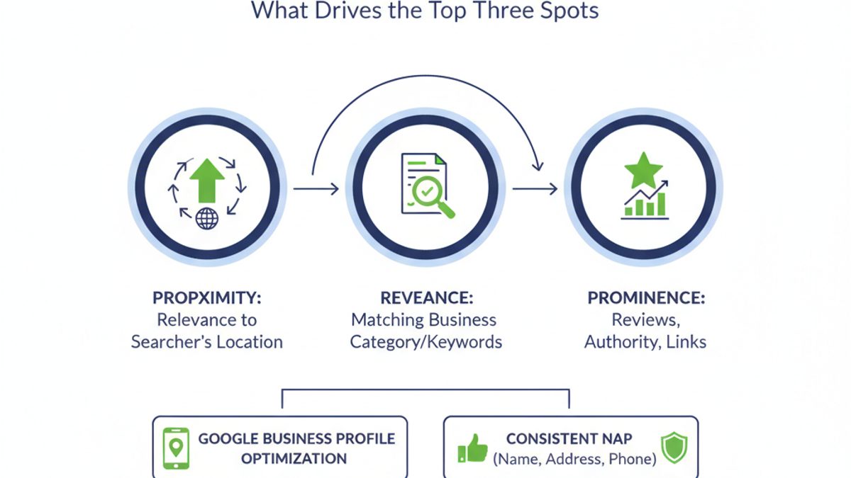 Local Pack Ranking Factors: What Drives the Top Three Spots infographic