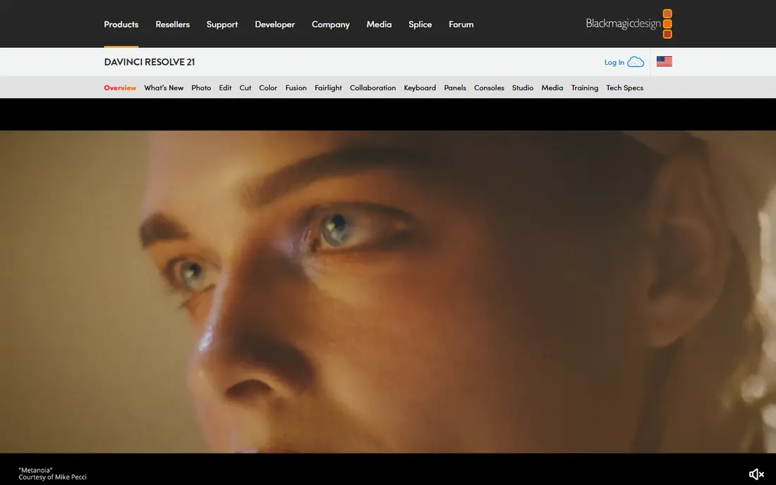 DaVinci Resolve website