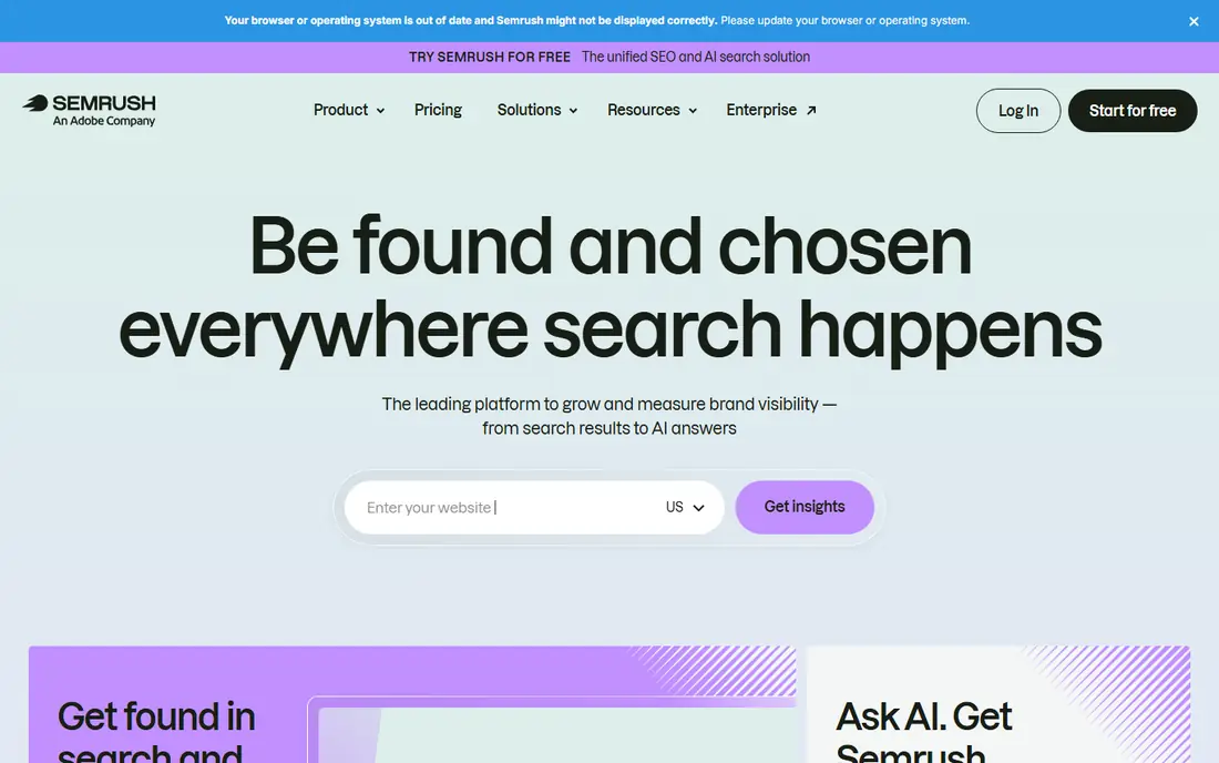 Semrush website