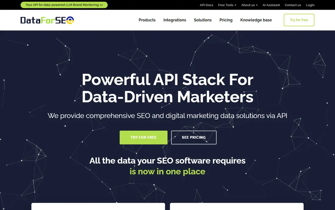 DataForSEO website