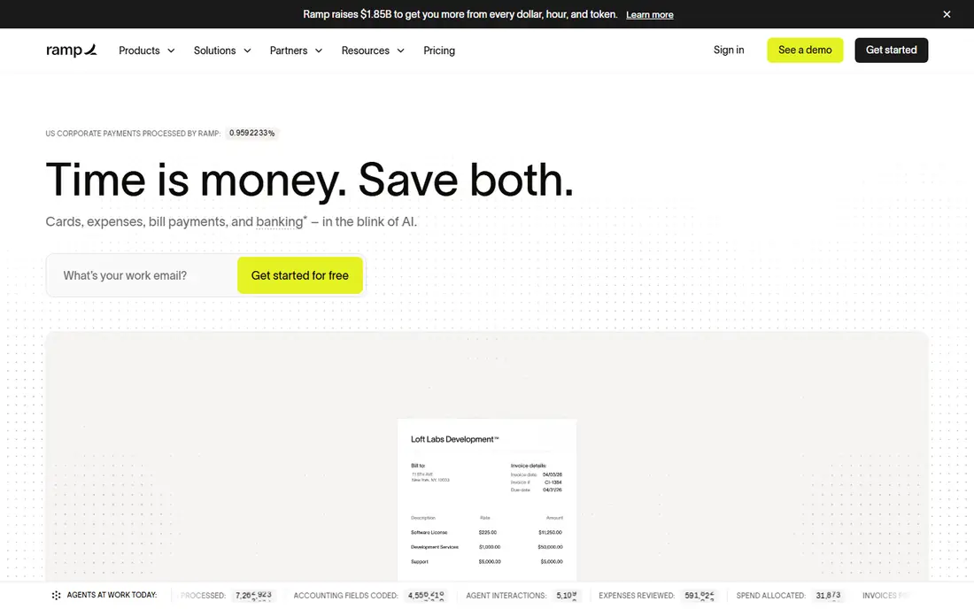 Ramp Bill Pay website