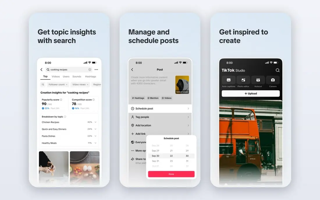 TikTok Ads app screenshots