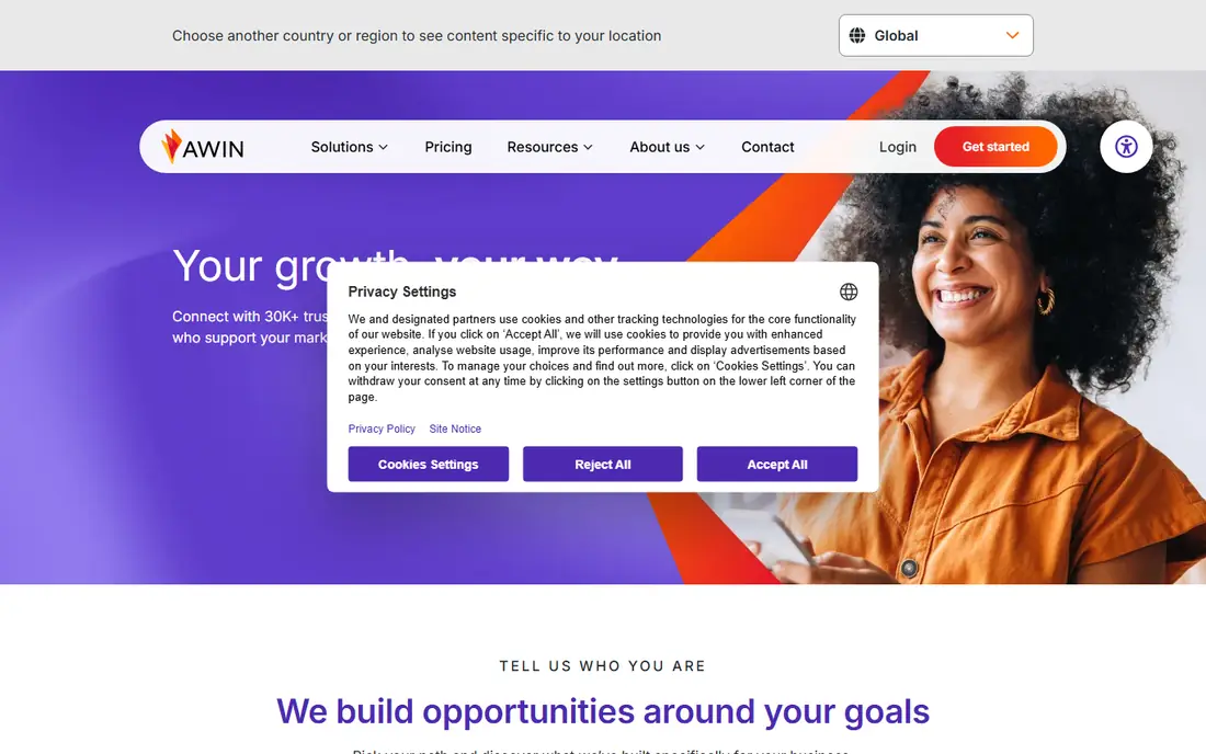 Awin website