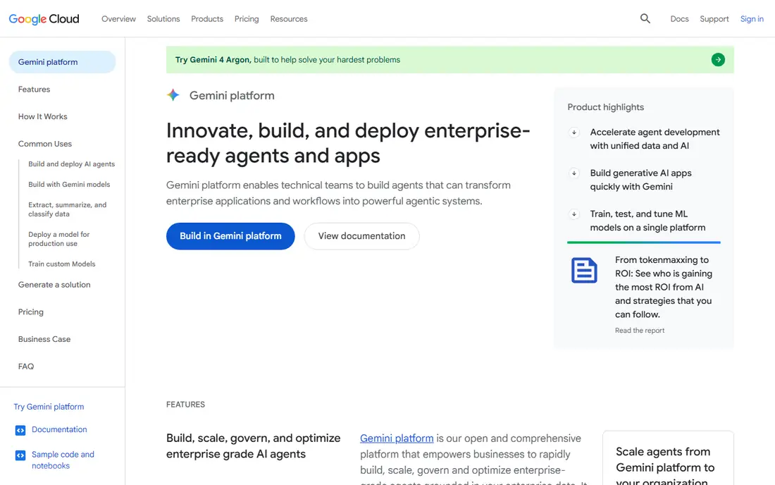Google Vertex AI Agent Builder website