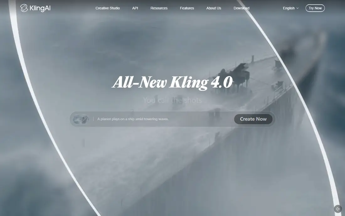 Kling AI website