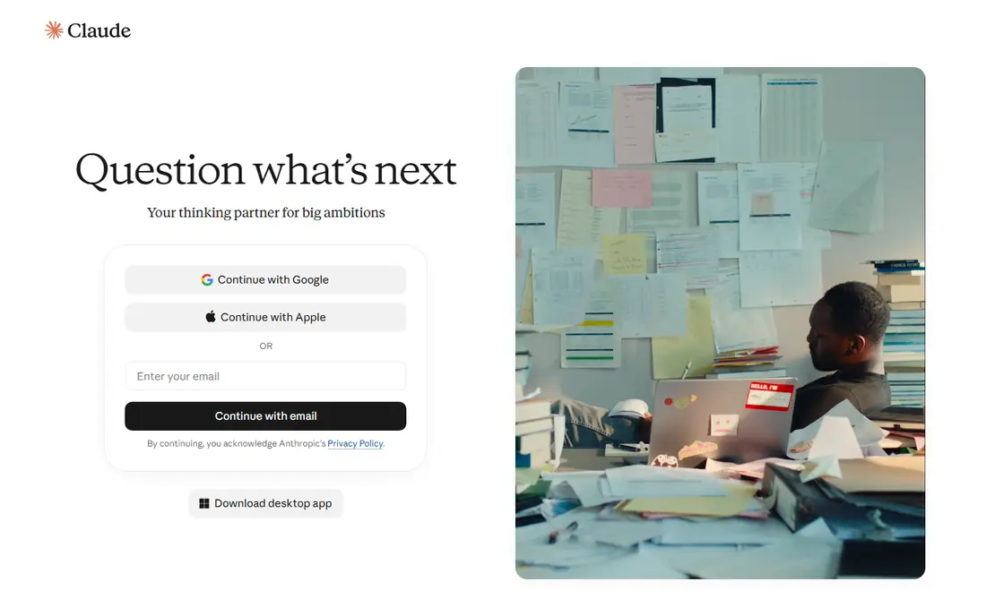 Claude website