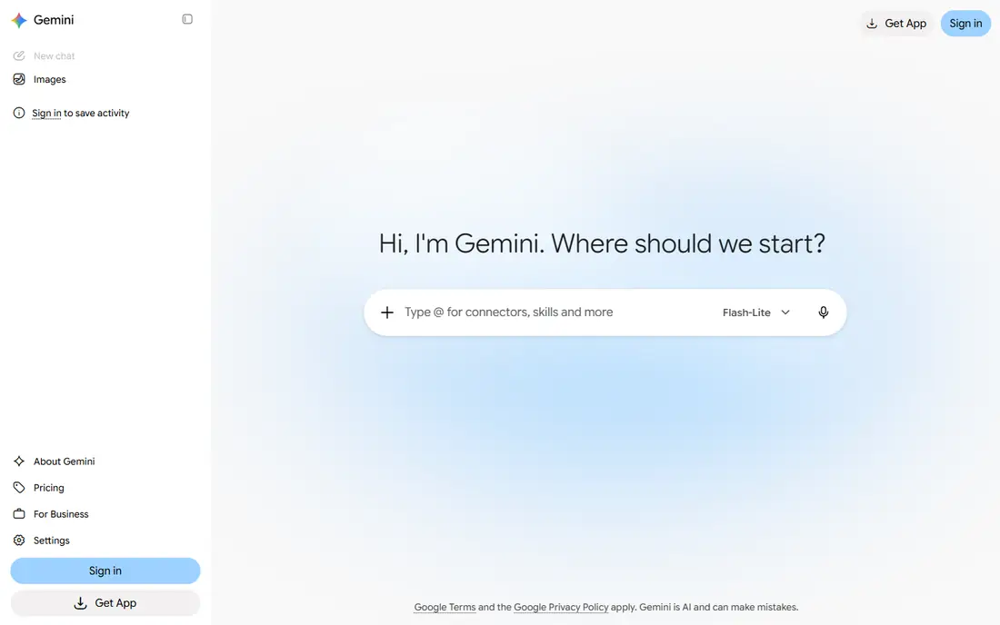 Gemini website