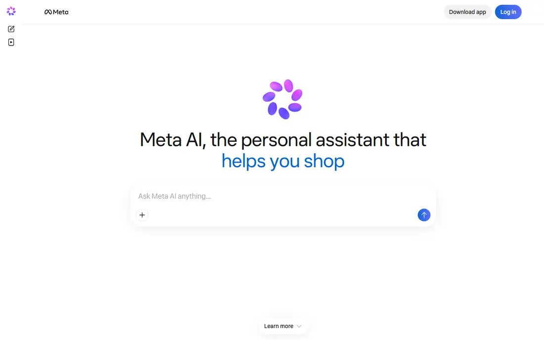 Meta AI website