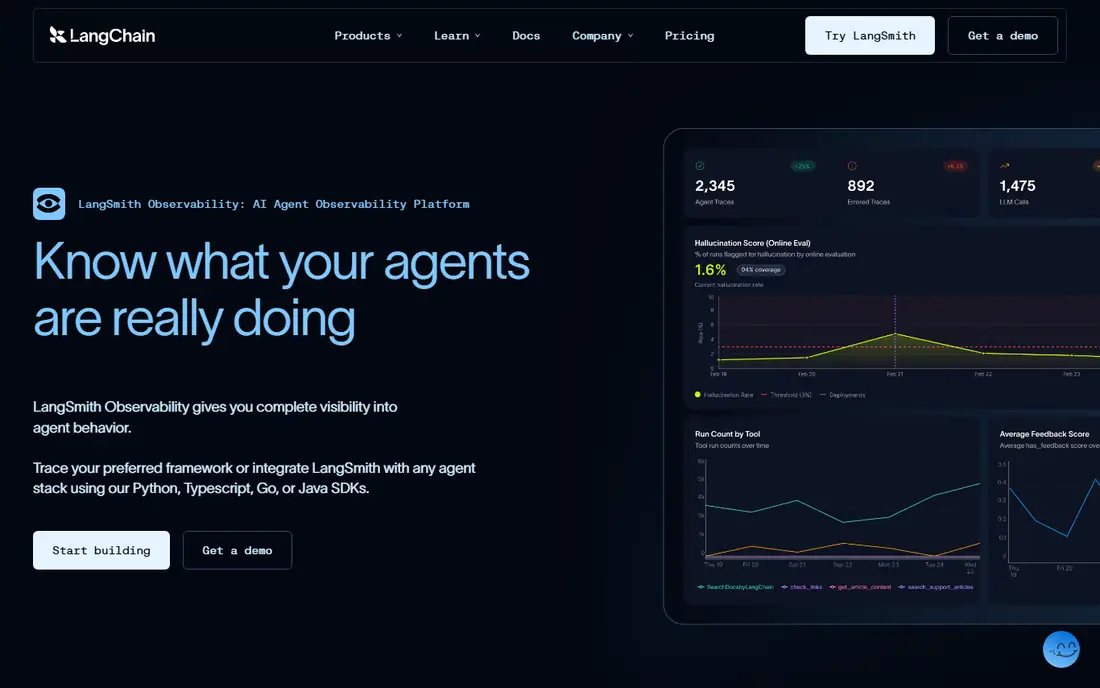 LangSmith website