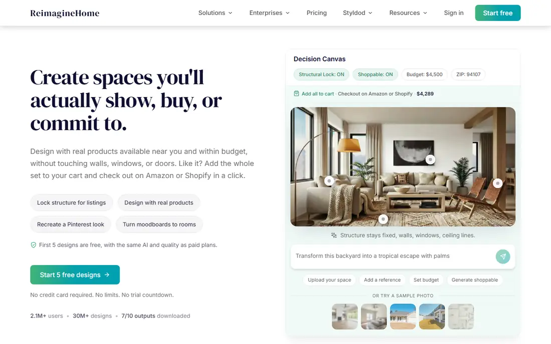 REimagineHome website