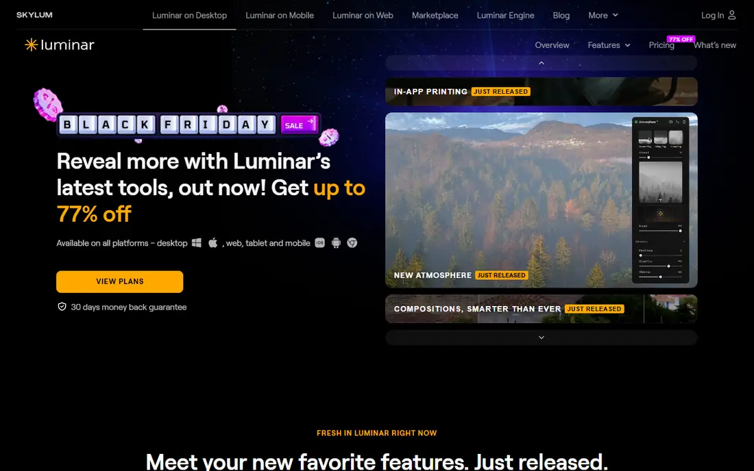 Luminar Neo website