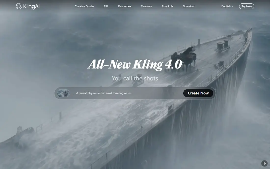 Kling AI website