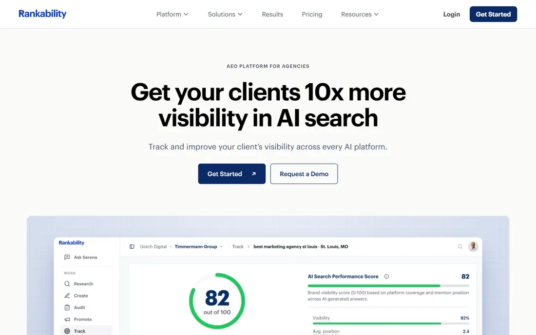 Rankability website