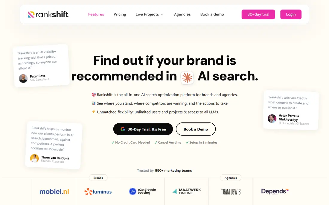 Rankshift website