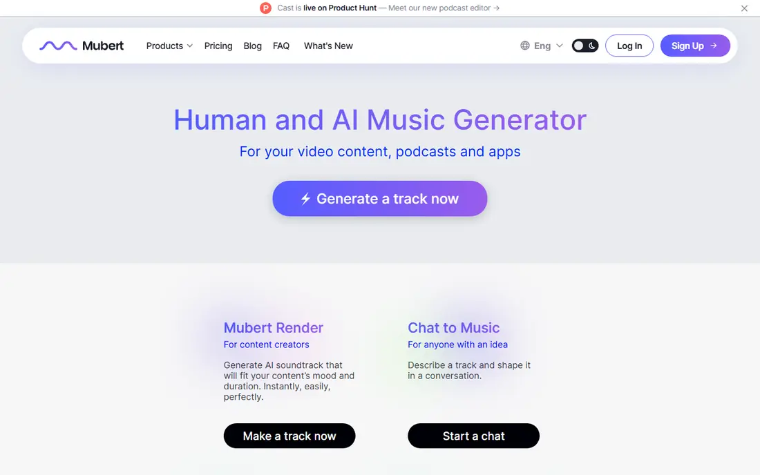 Mubert website