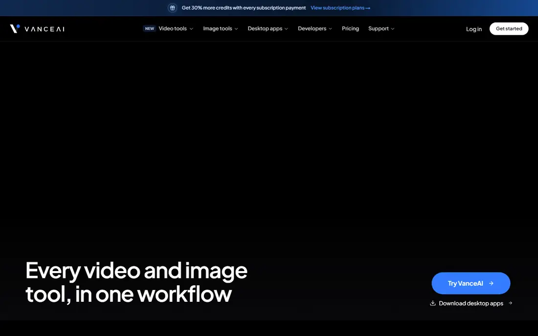 VanceAI Photo Restorer website