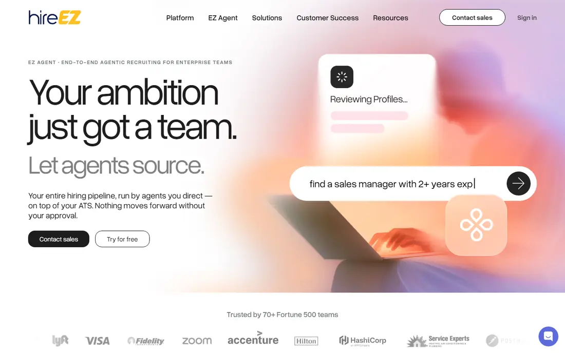 hireEZ website