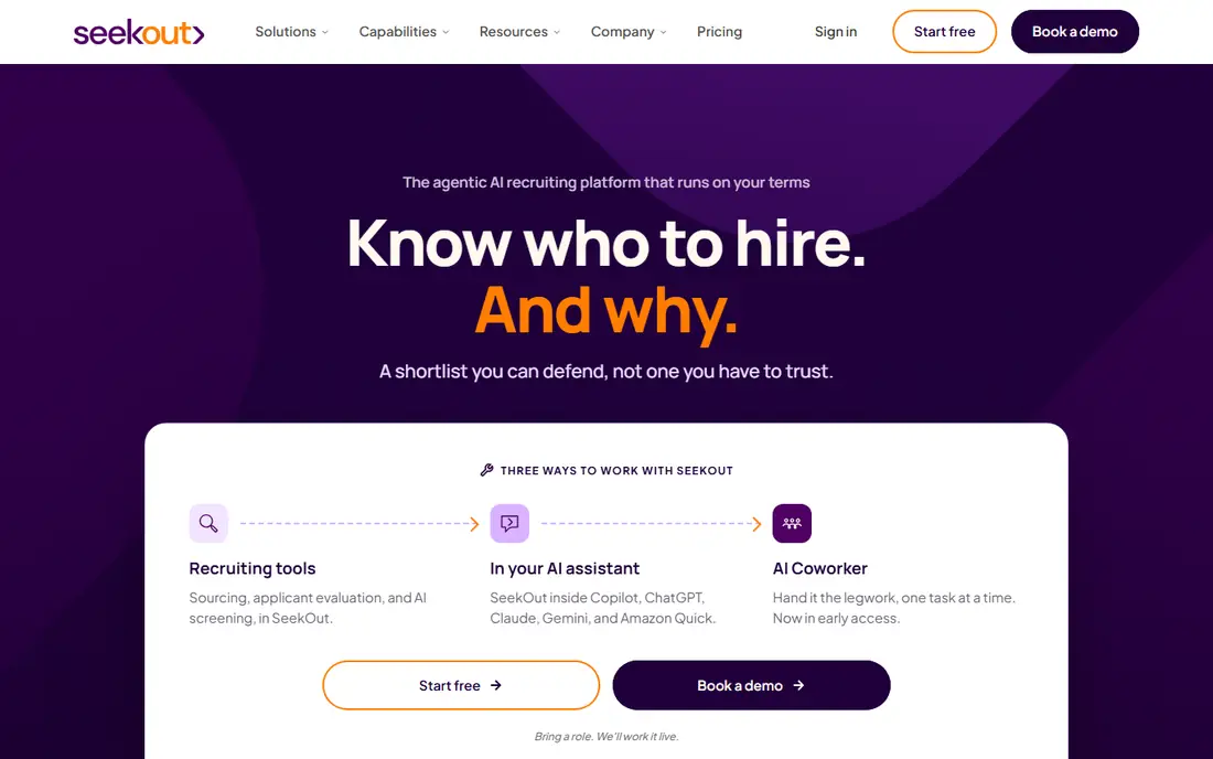 SeekOut website