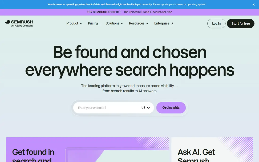Semrush website