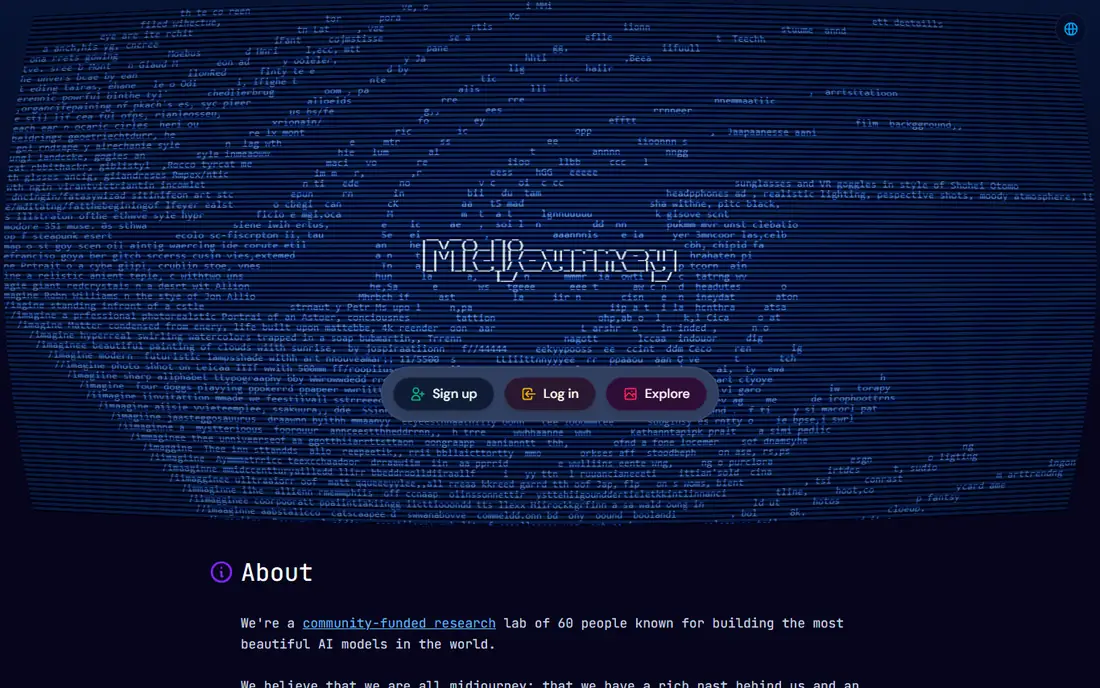 Midjourney website