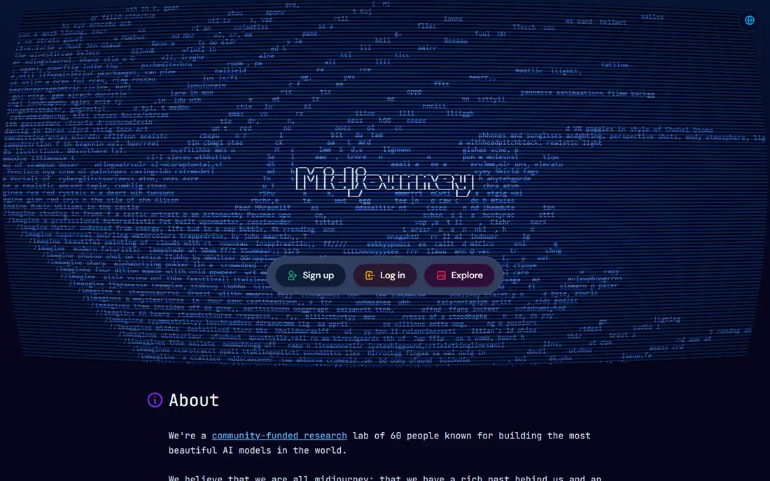 Midjourney website