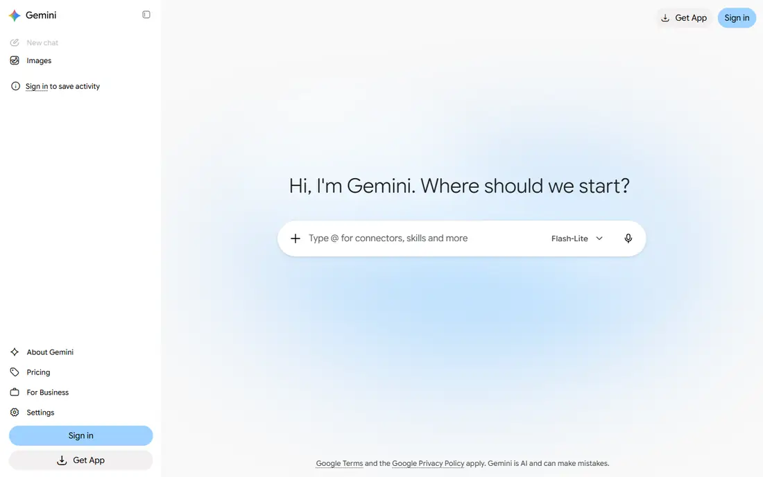Gemini website