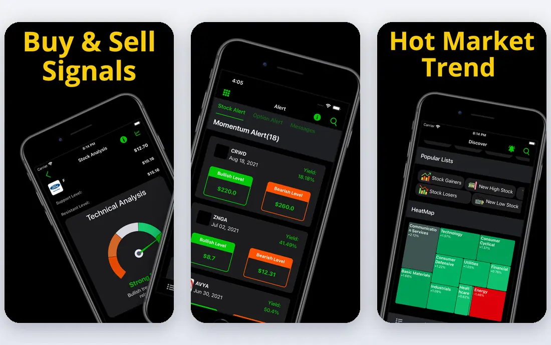 Trade Ideas app screenshots