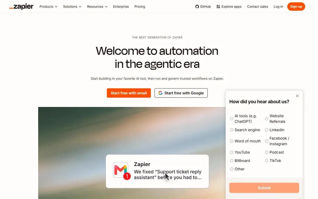 Zapier website