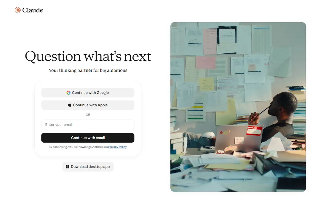 Claude website
