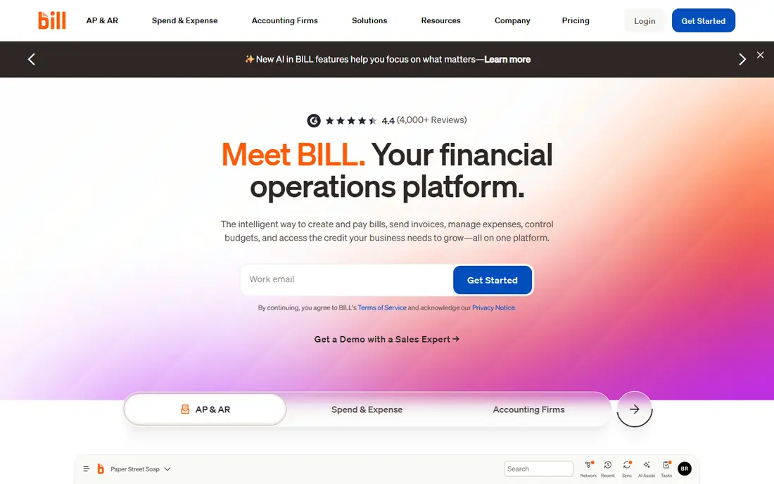 BILL website