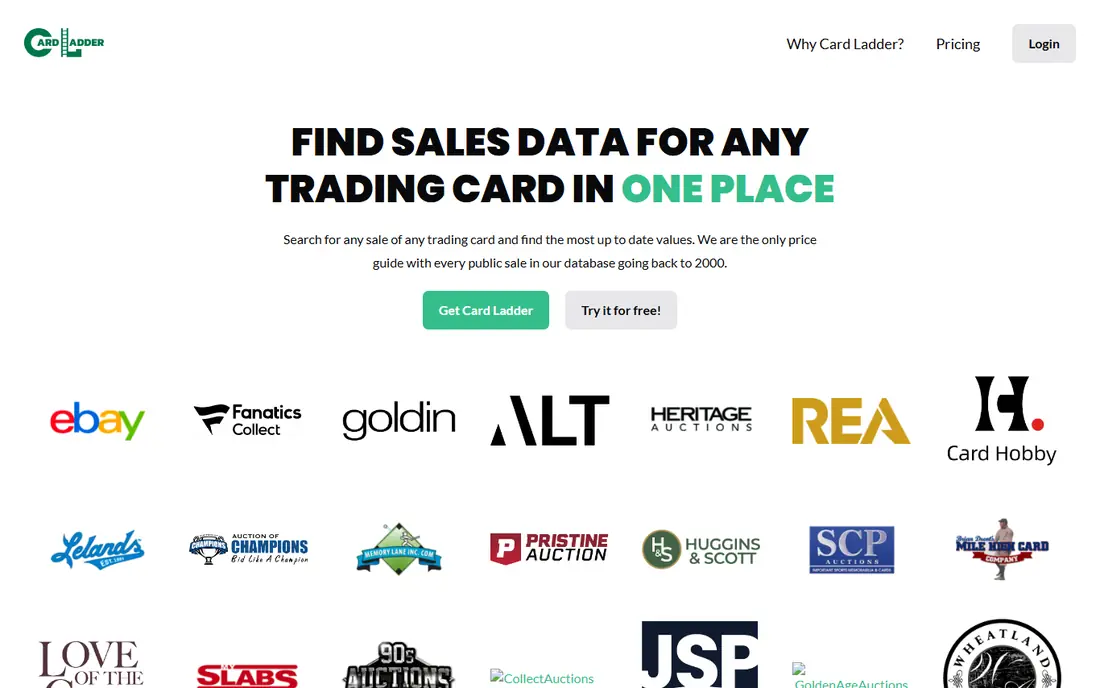 Card Ladder website
