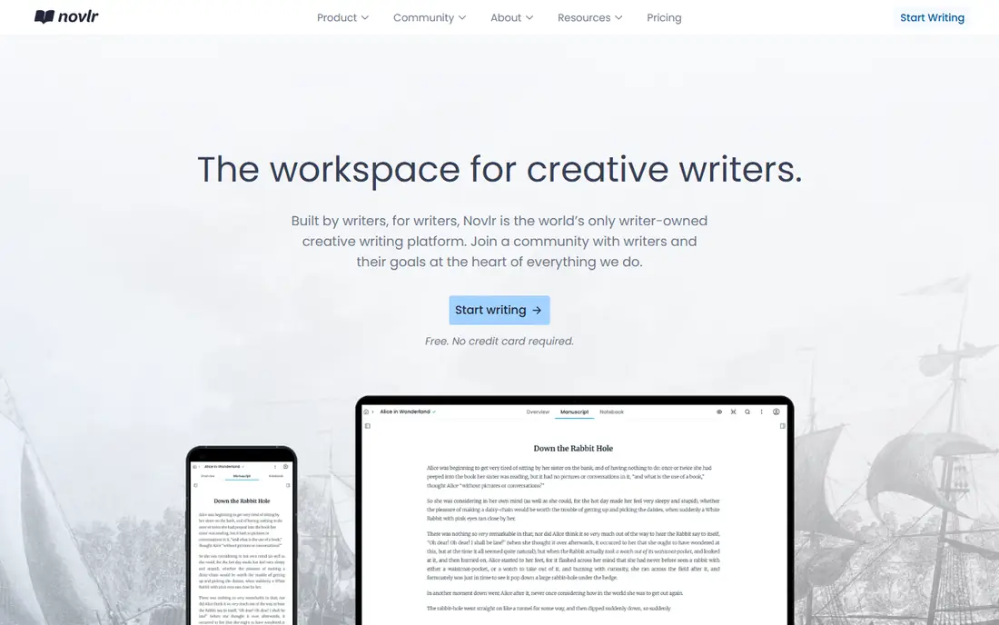 Novlr website