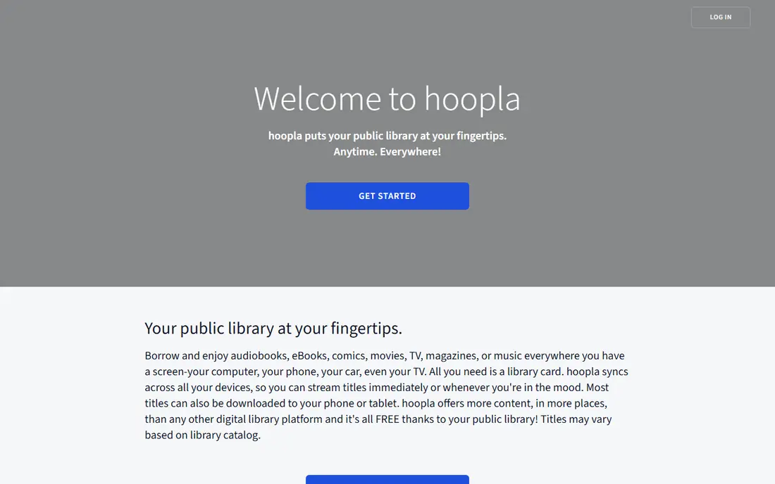 Hoopla website