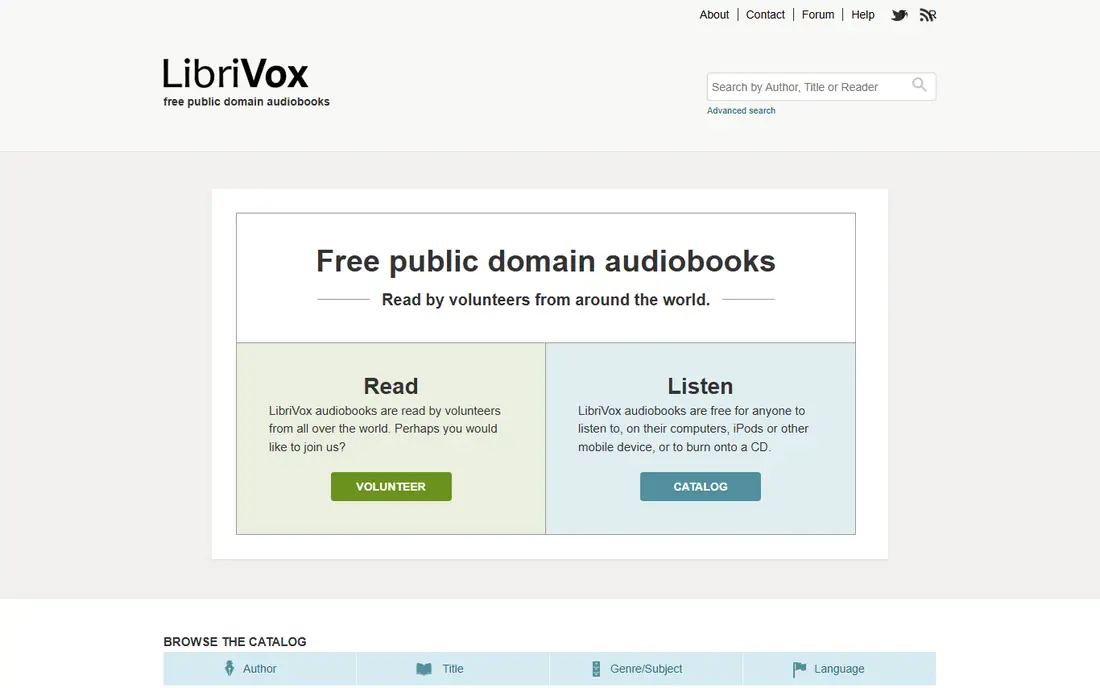 LibriVox website